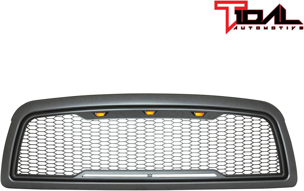 ABS Upper Grille Front LED Grille with Amber LED Lights Replacement Grille G80752