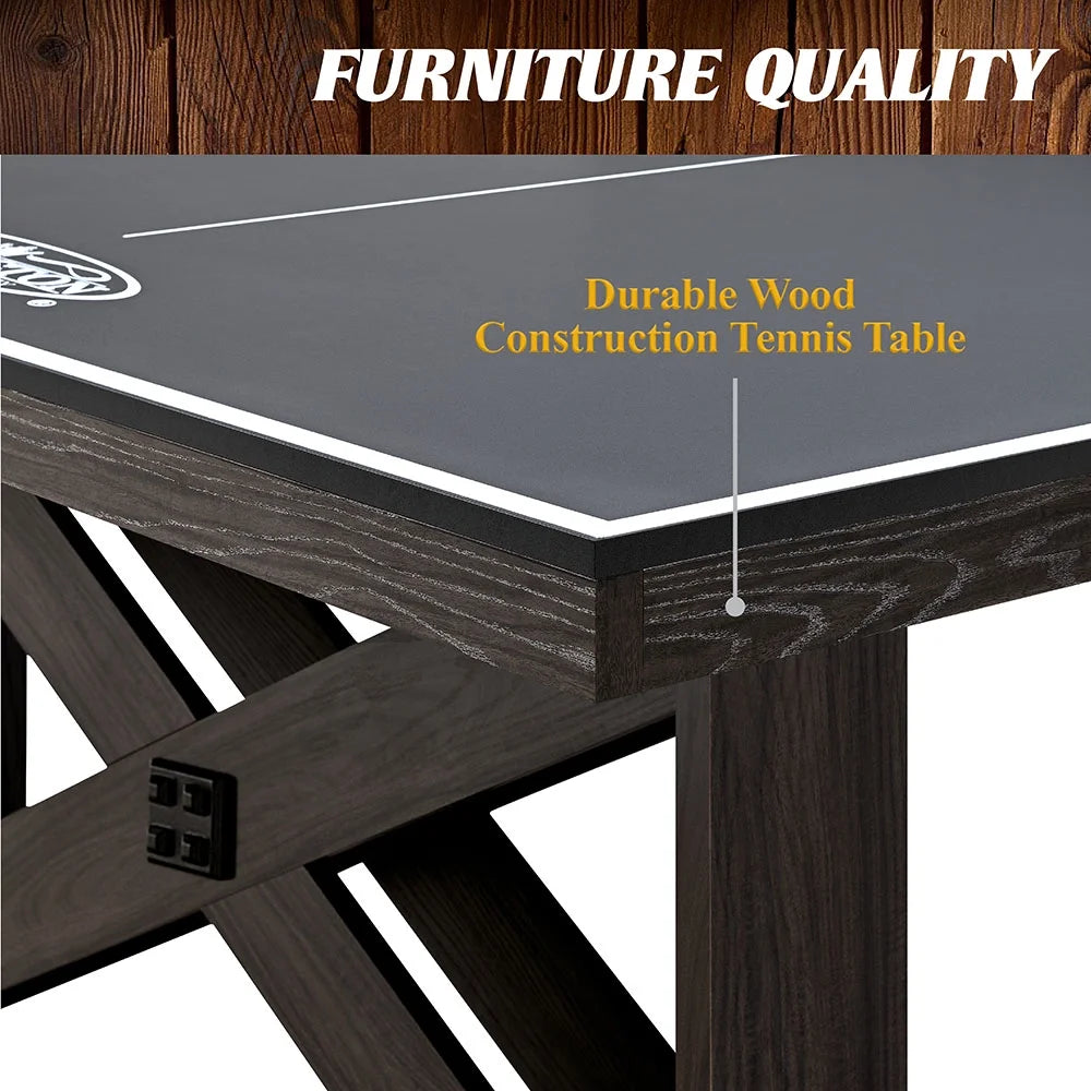 9-ft Table Tennis Table with Metal Net K15554