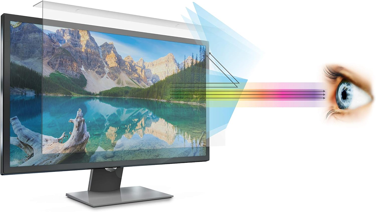 Anti Blue Light Screen Filter for 21 and 22 Inches Widescreen Desktop Monitor, Pack of 2 B48564