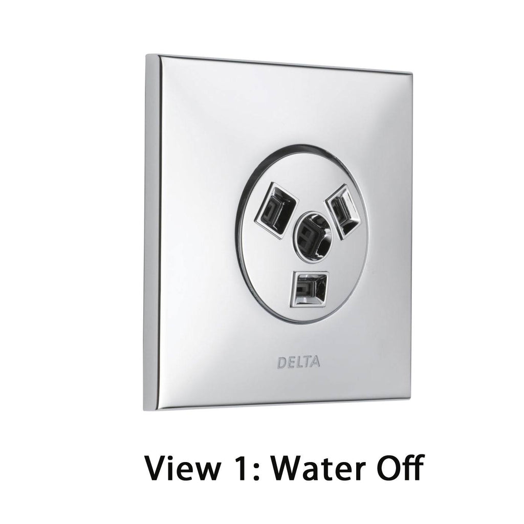 Chrome Body Spray with Valve and Square Trim R874037