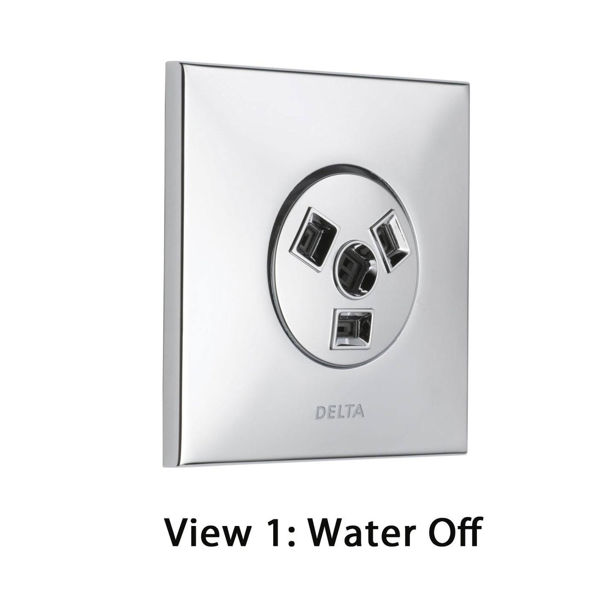 Chrome Body Spray with Valve and Square Trim R874037