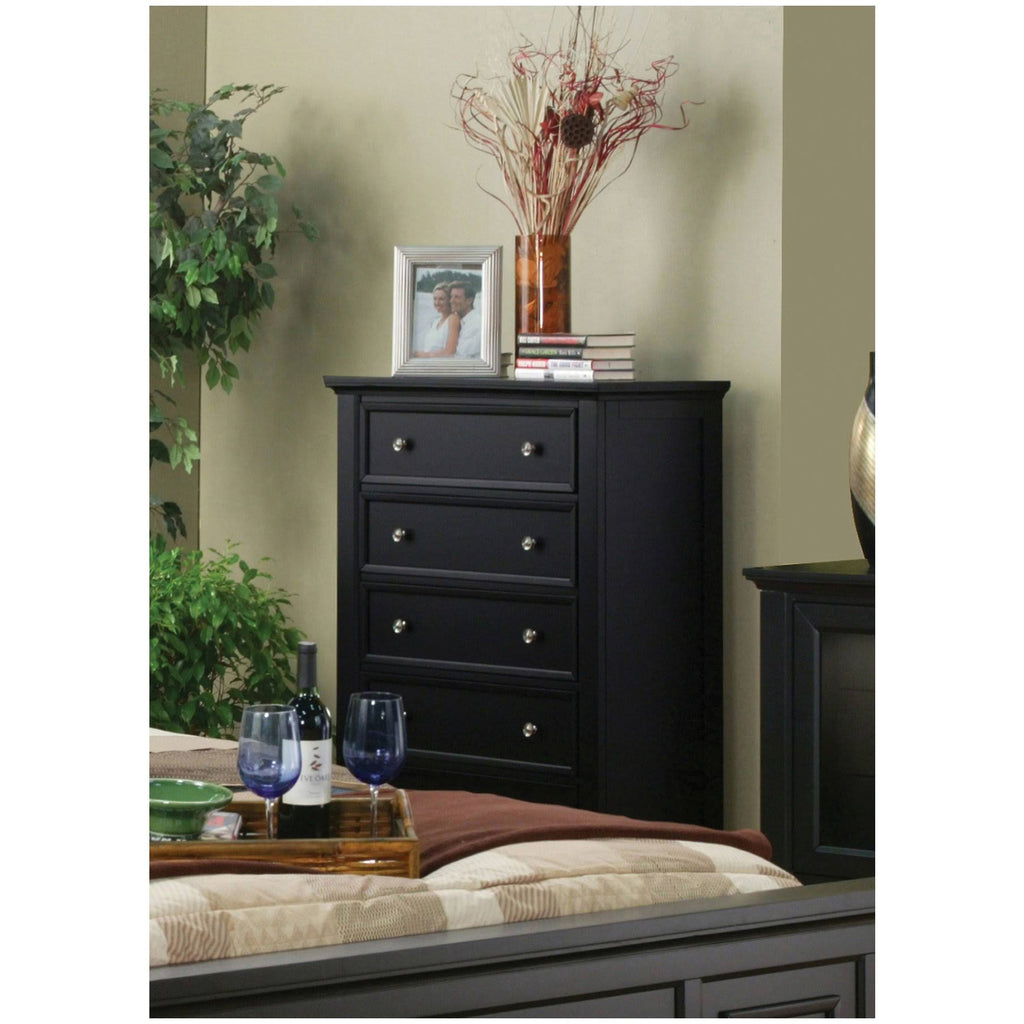 Black 5 Drawer Chest Q786623