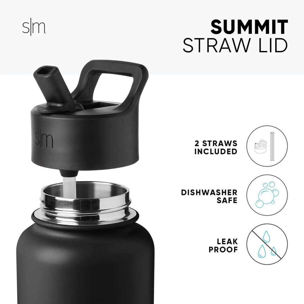 32oz Insulated Stainless Steel Water Bottle with Straw Lid T152
