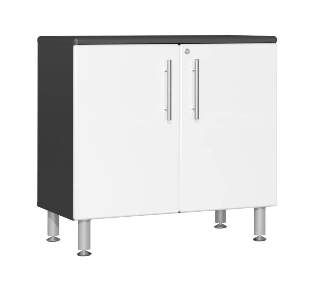 White Metallic Oversized 2-Door Base Cabinet M6848