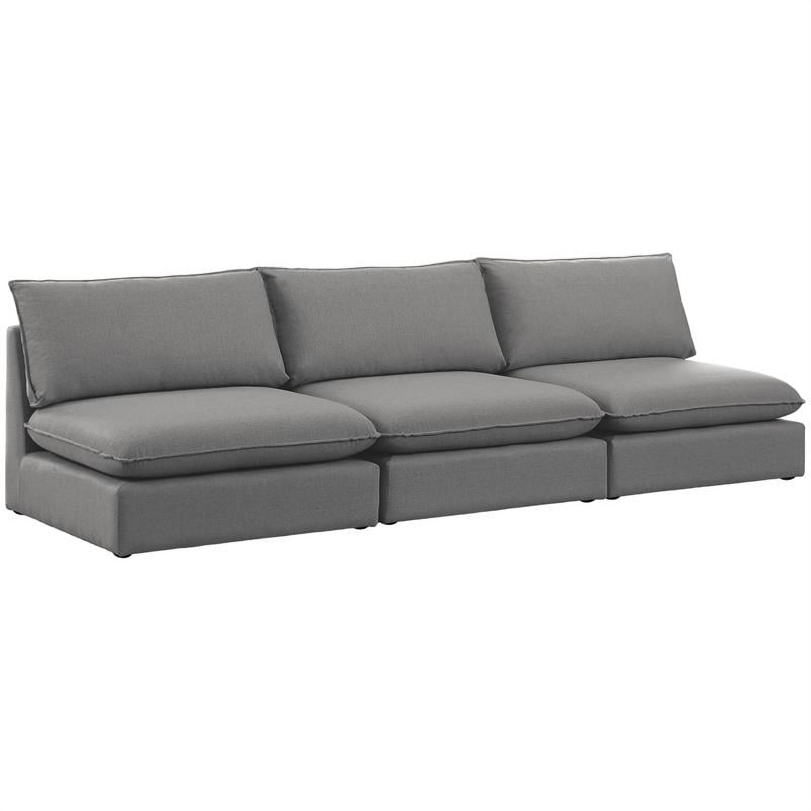 Grey Linen Textured Modular Sofa Q81416