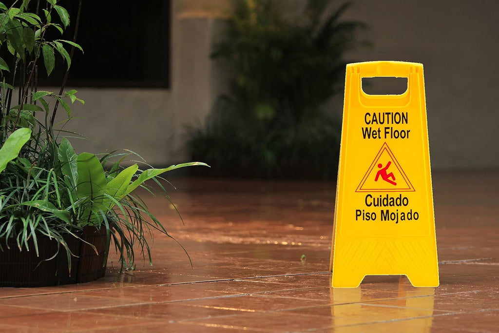 Yellow 2-sided Caution Wet Floor Sign (4 Pack) Z34744
