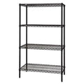 Black 4-Shelf Wire Shelving Starter Unit I38494