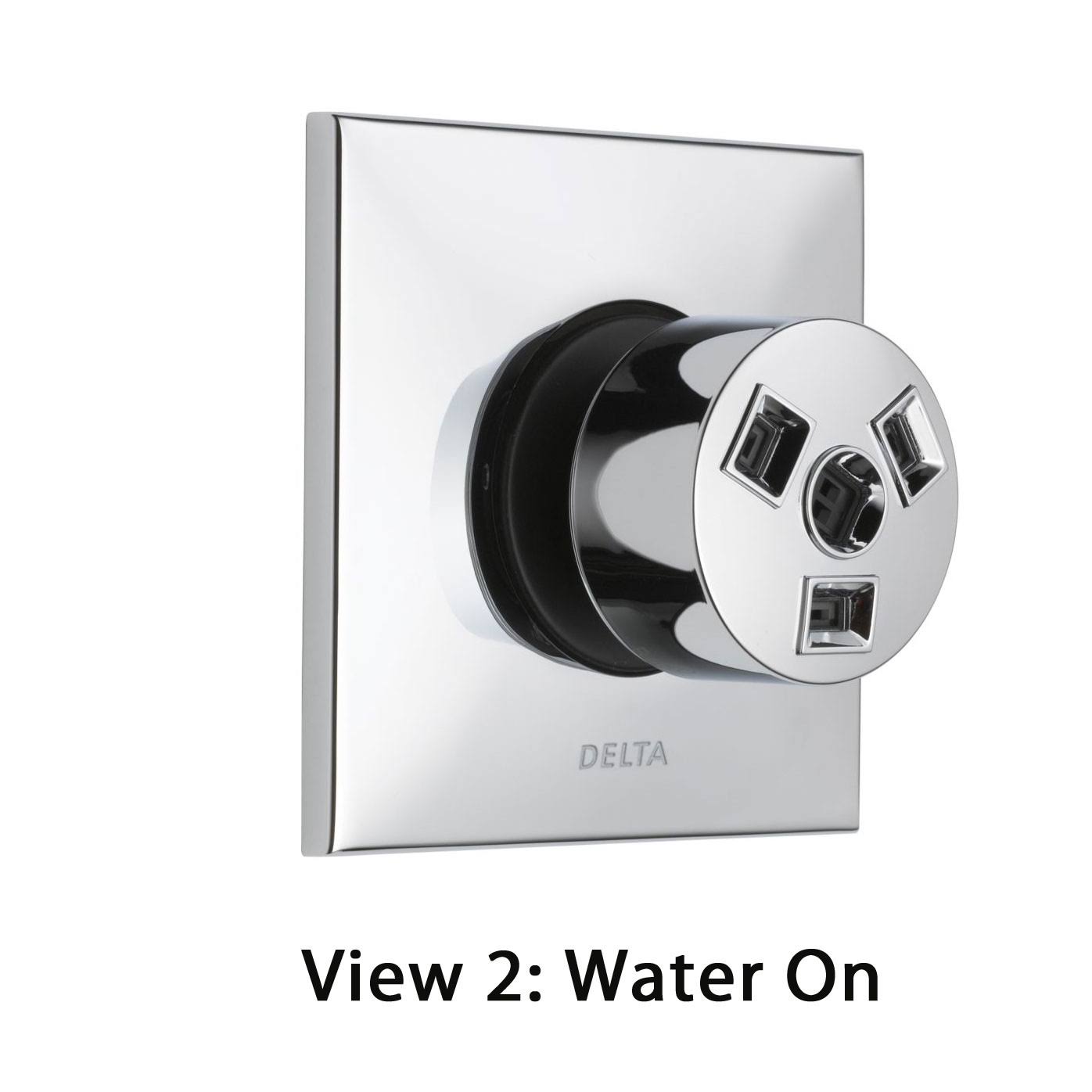 Chrome Body Spray with Valve and Square Trim R874037