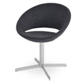Silver Leatherette Swivel Papasan Chair C141380