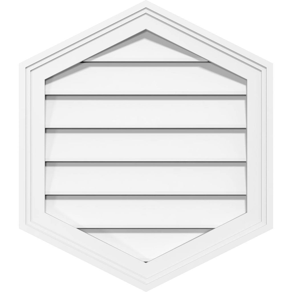 Vertical Peaked Surface Mount PVC Gable Vent O3710
