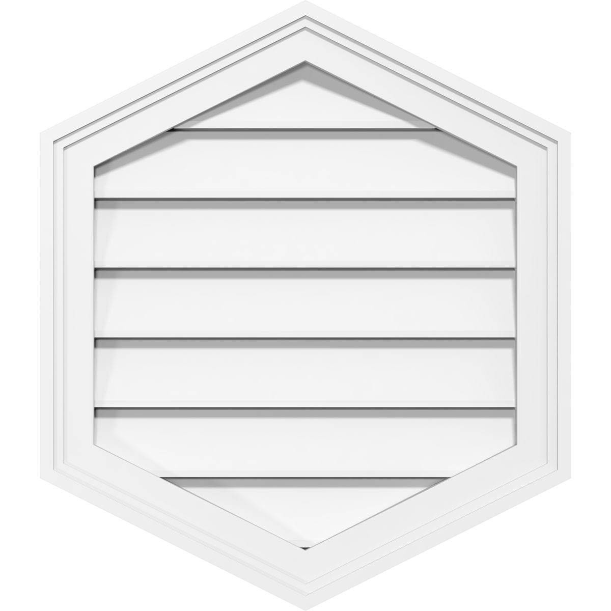 Vertical Peaked Surface Mount PVC Gable Vent O3710