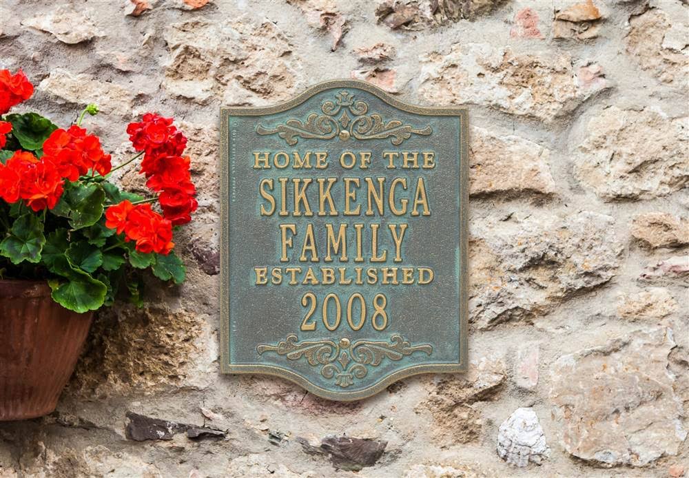 Bronze Verdi Anniversary Wedding Plaque P4615