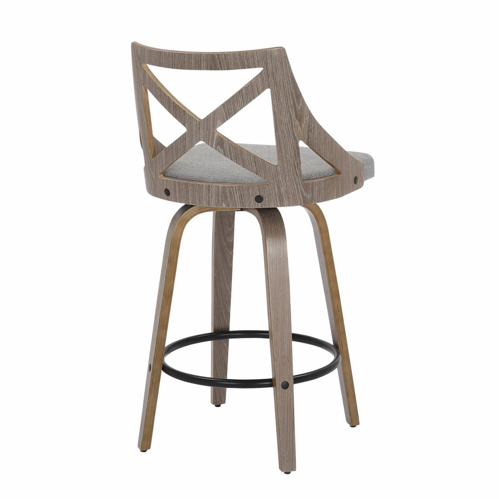 Swivel Polyester Counter Stool - Set of 2 I15526