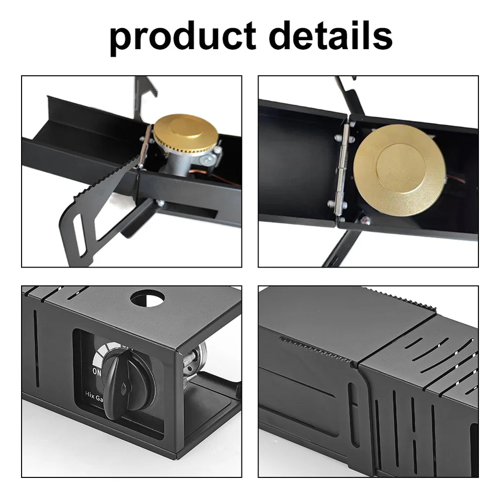 Portable Folding Butane Camping Stove with Piezoelectric Ignition Z34919