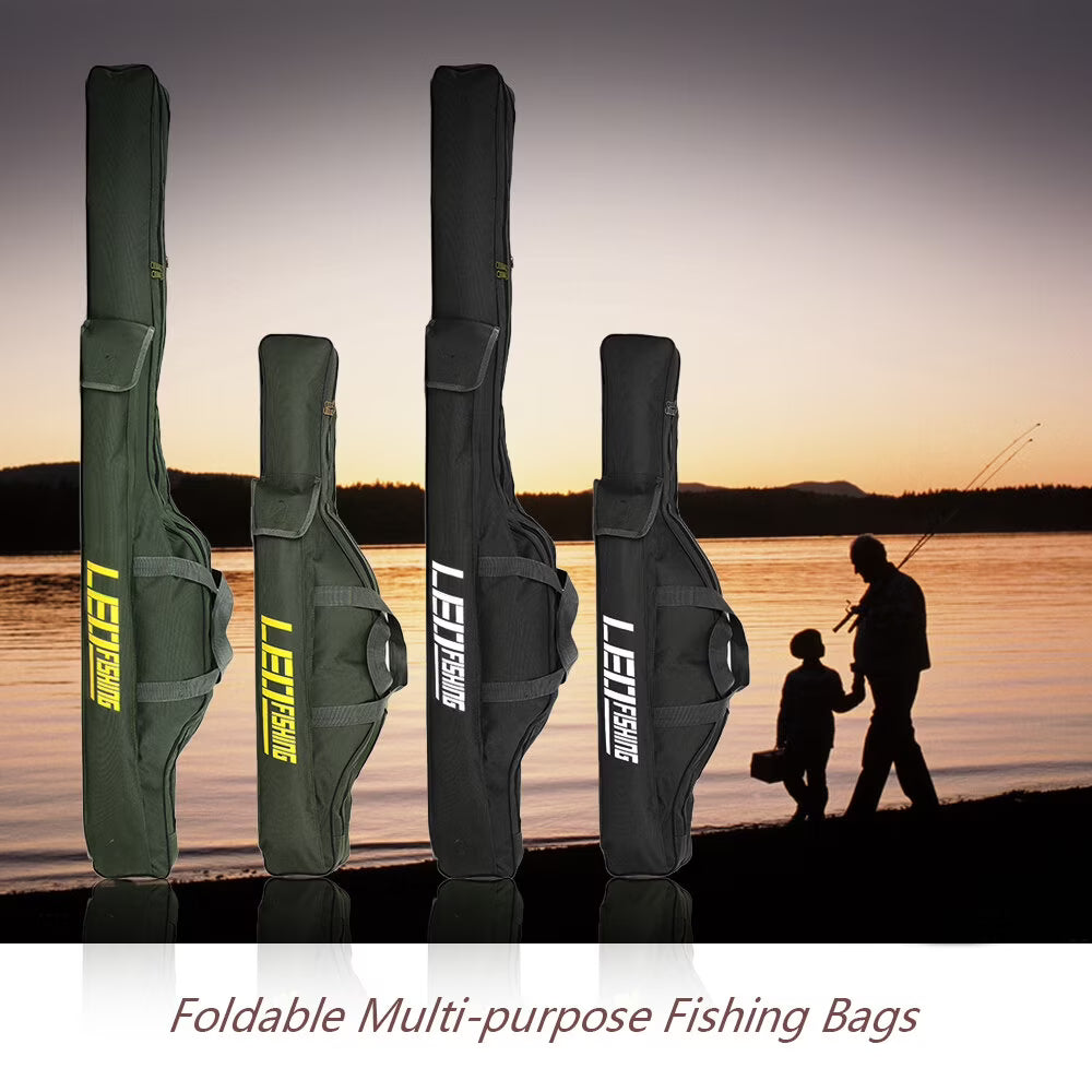 Fishing Bags Zipped Case Rod Pole Reel Portable 3.9ft/3.3ft Durable Q8422