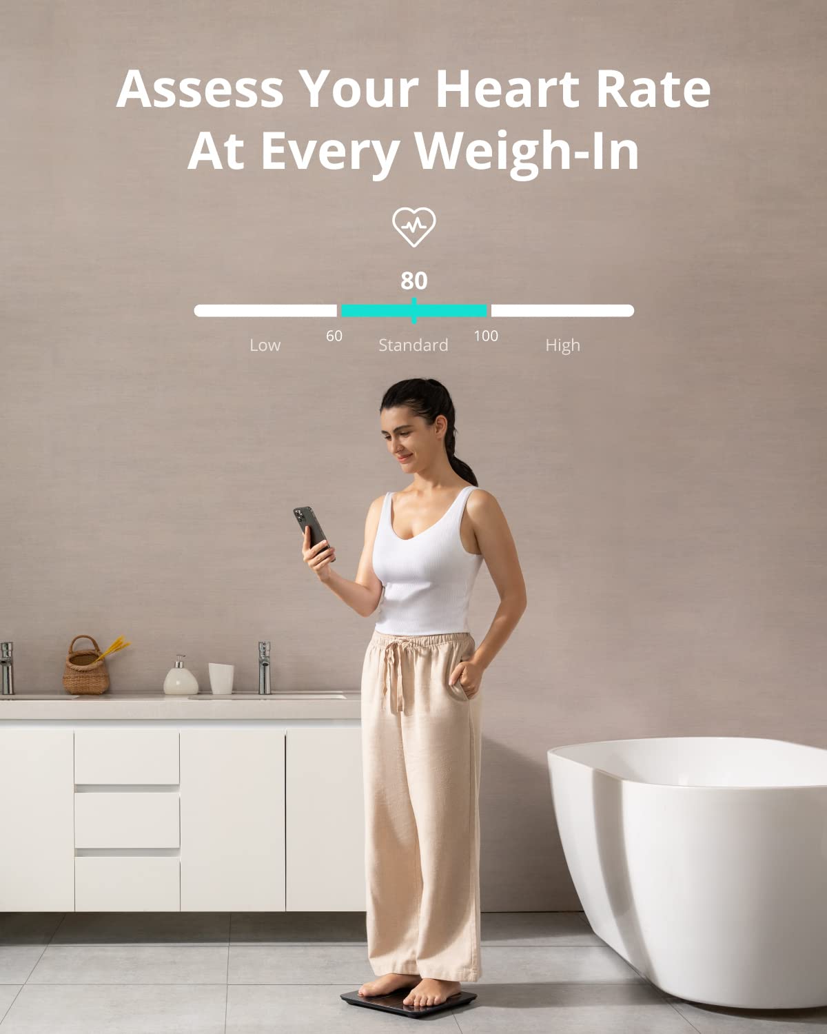Smart Scale with Wi-Fi Bluetooth, Pack of 2 M56961