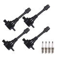 Ignition Coil and Platinum Spark Plug Compatible with Nissan Altima Sentra X-Trail 2.5L F700143