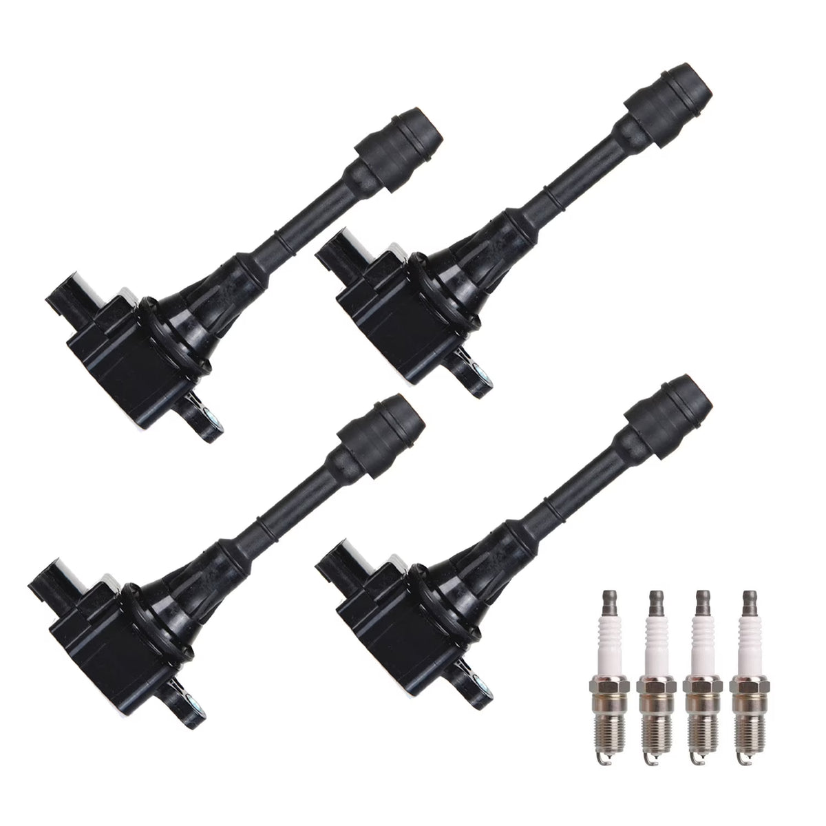 Ignition Coil and Platinum Spark Plug Compatible with Nissan Altima Sentra X-Trail 2.5L F700143