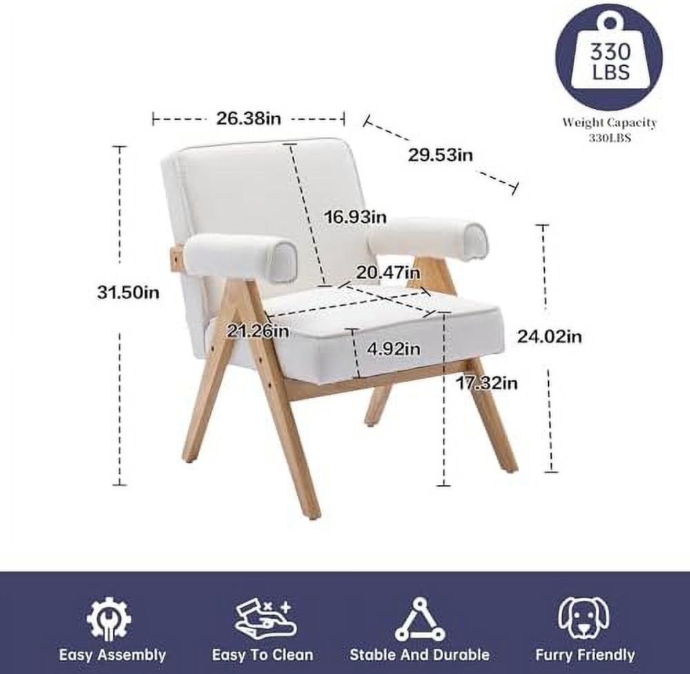 Velvet Upholstered Accent Chair with Acrylic Legs C14419