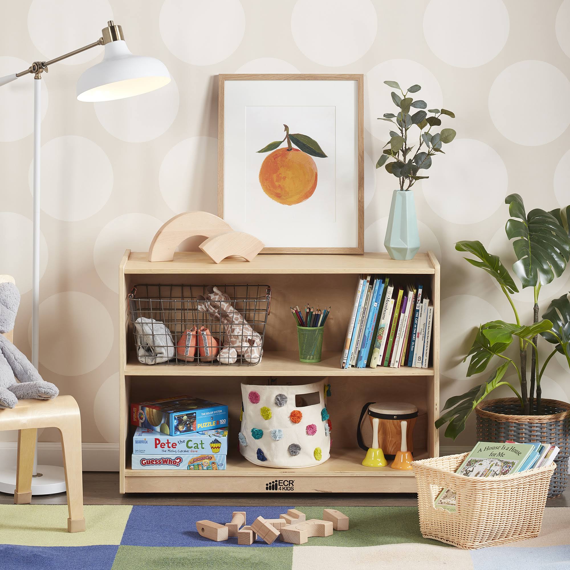 2 Shelf Birch Storage Cabinet Y466