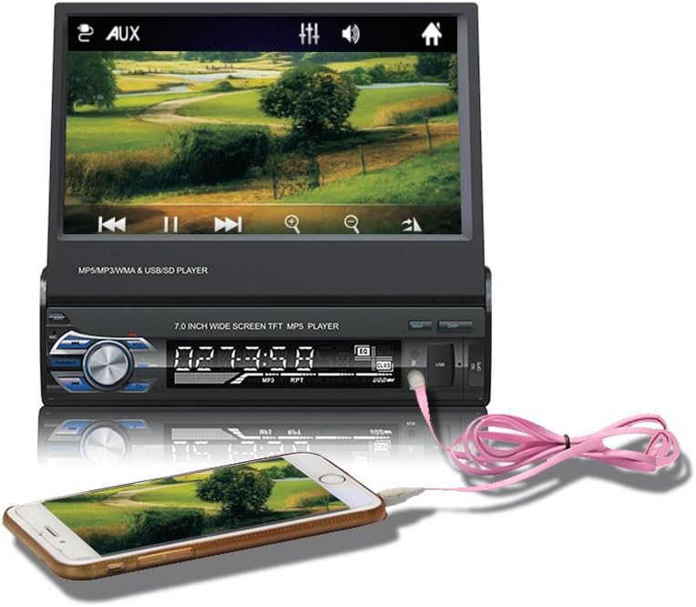 7 Inch Single Din Touchscreen Car Stereo with Wireless Remote Control L97633