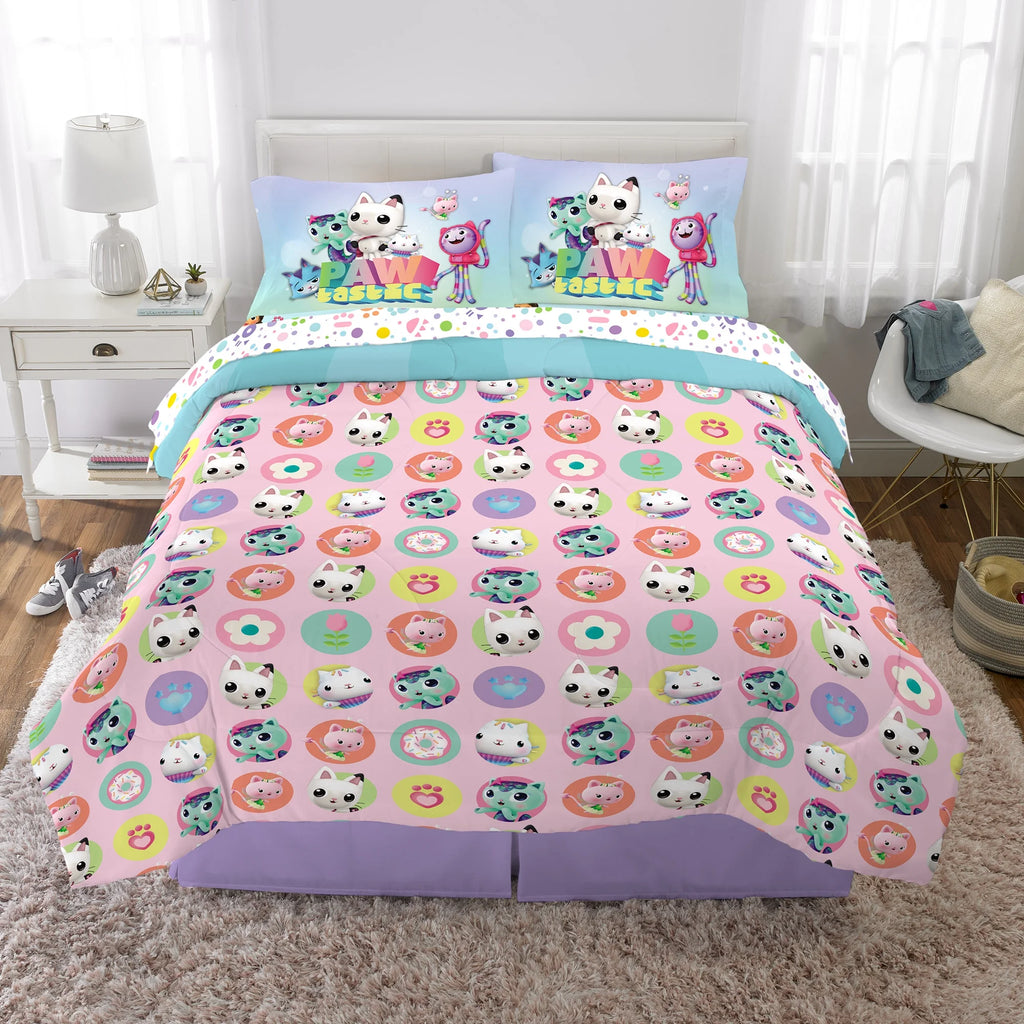 Full Bed in a Bag Comforter and Sheets Blue and Pink G33688