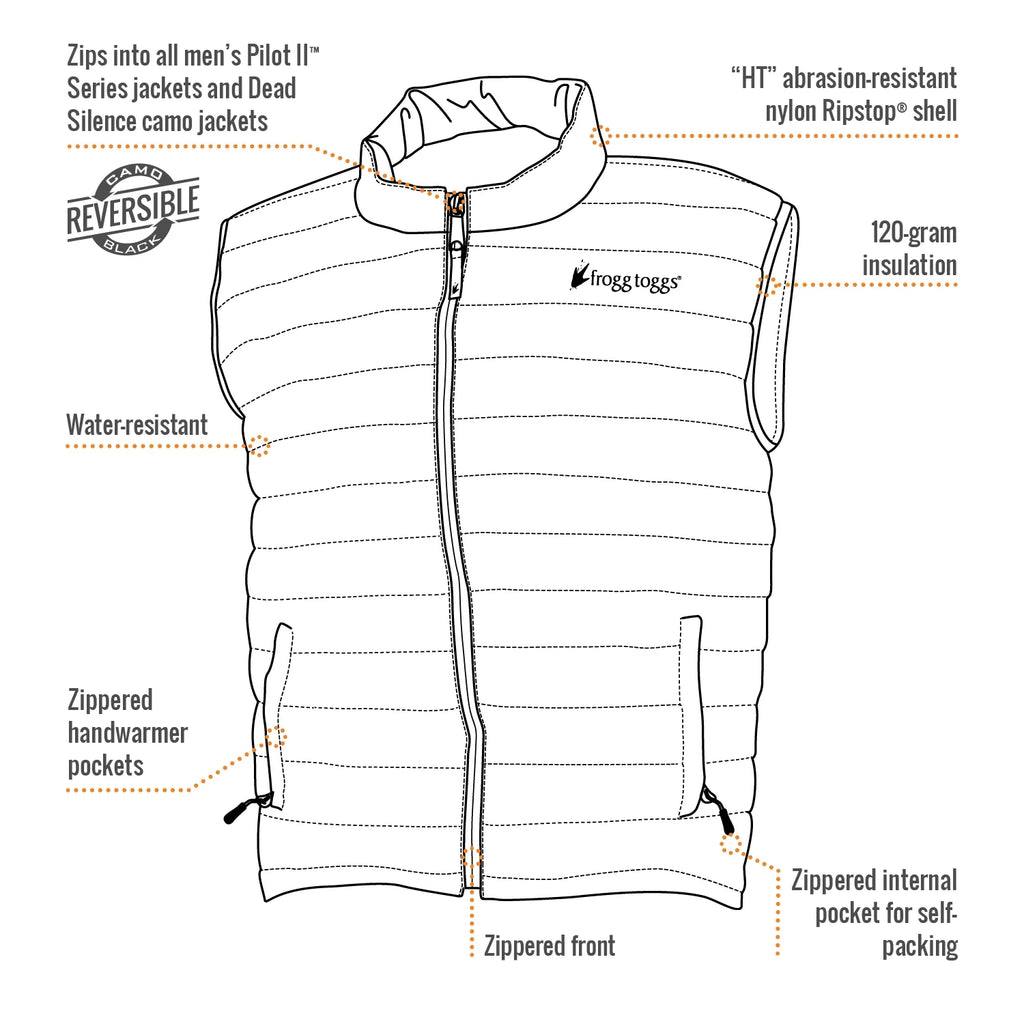 Black Insulated Vest E360803