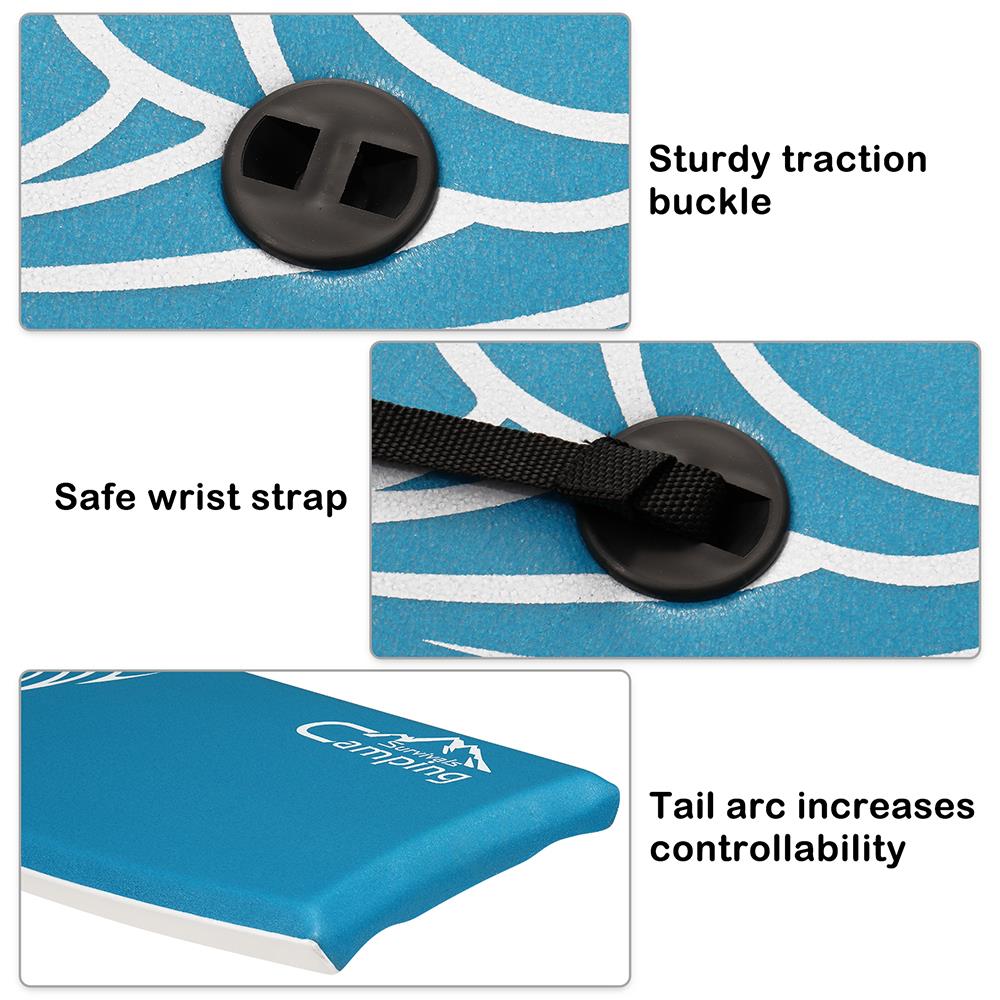 33" Lightweight Bodyboard with EPS Core, XPE Deck, HDPE Slick Bottom, Blue A453
