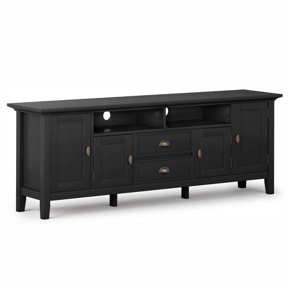 Solid Wood 72 inch Wide TV Media Stand - Black G358