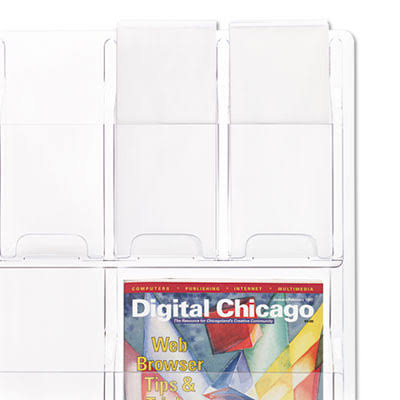 6-Pamphlet and 3-Magazine Literature Display Rack Q449
