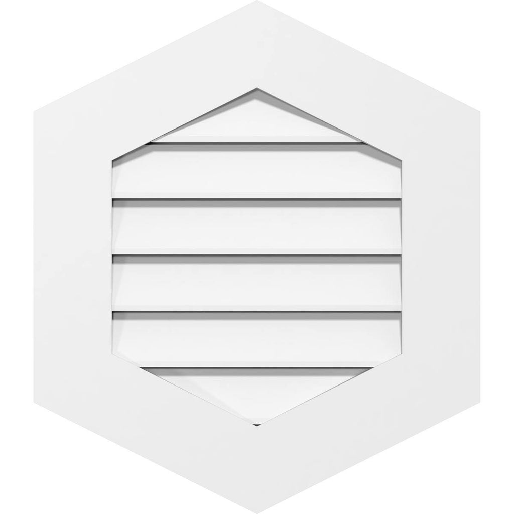 Vertical Peaked Surface Mount PVC Gable Vent J361