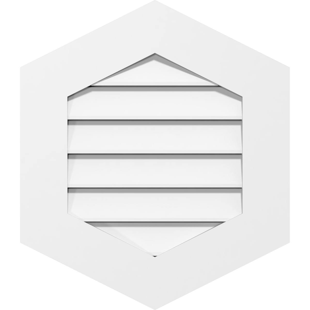Vertical Peaked Surface Mount PVC Gable Vent J361