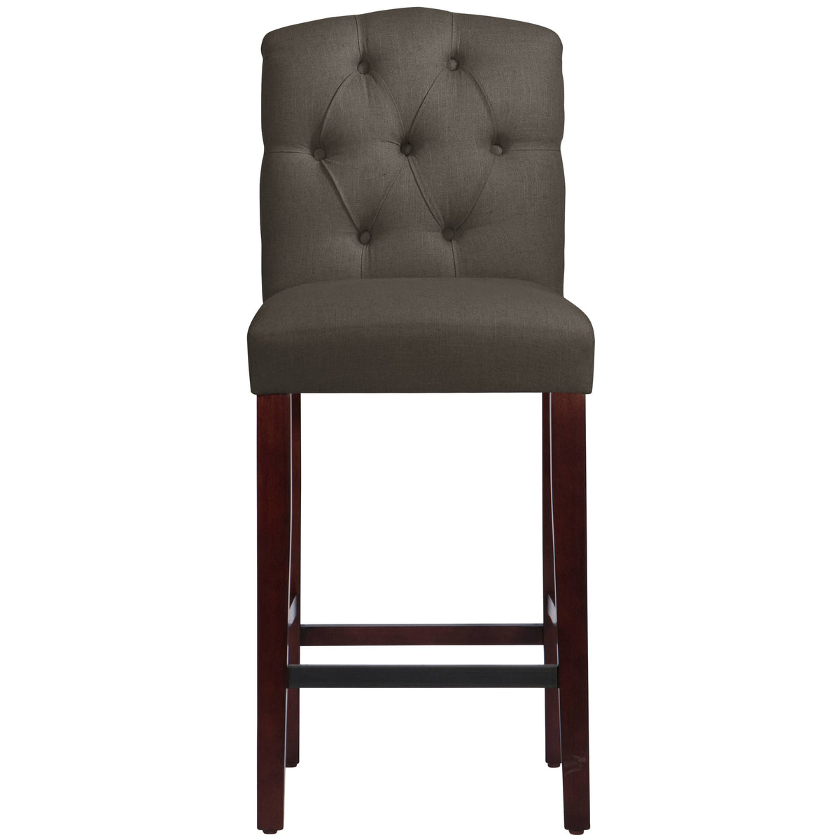 Tufted Bar Stool in Linen Slate Z5240