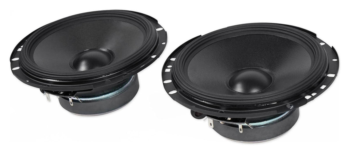 2 Pairs 6.5x22 Car Audio Component Speakers with Tweeters F246403
