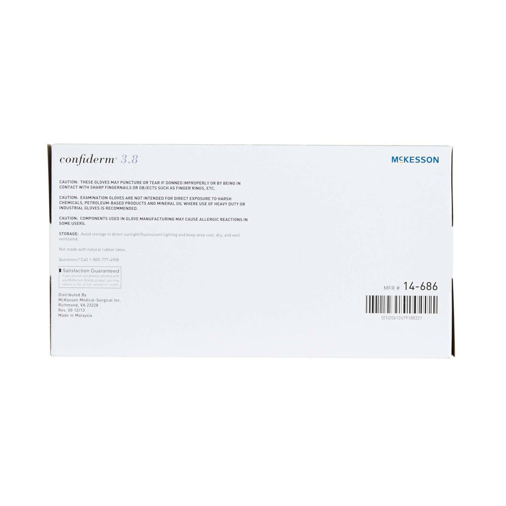 3.8 Exam Glove Medium Nitrile Blue, Case of 1000 S124489