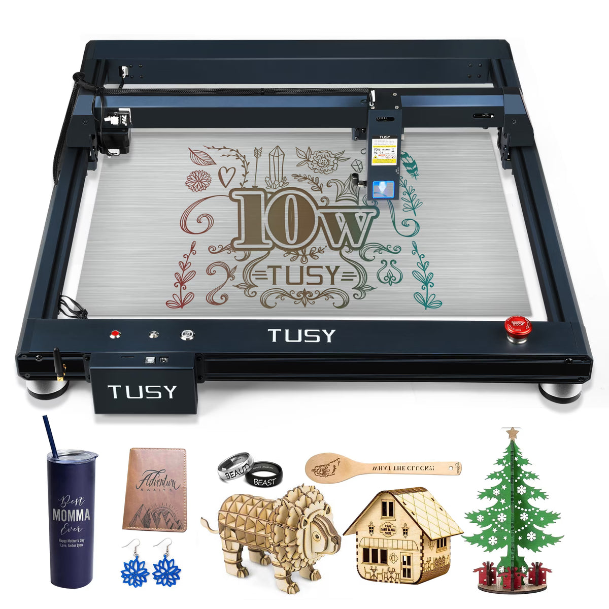 10W Laser Engraver for Wood, Paper, Metal, Leather, Acrylic J200