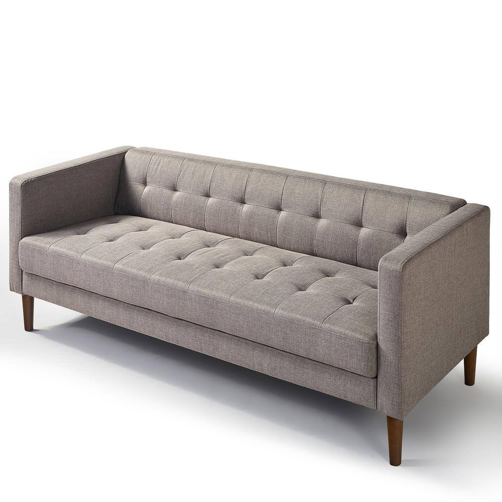 29.9 in. Oatmeal Polyester 3-Seat Sofa C10679