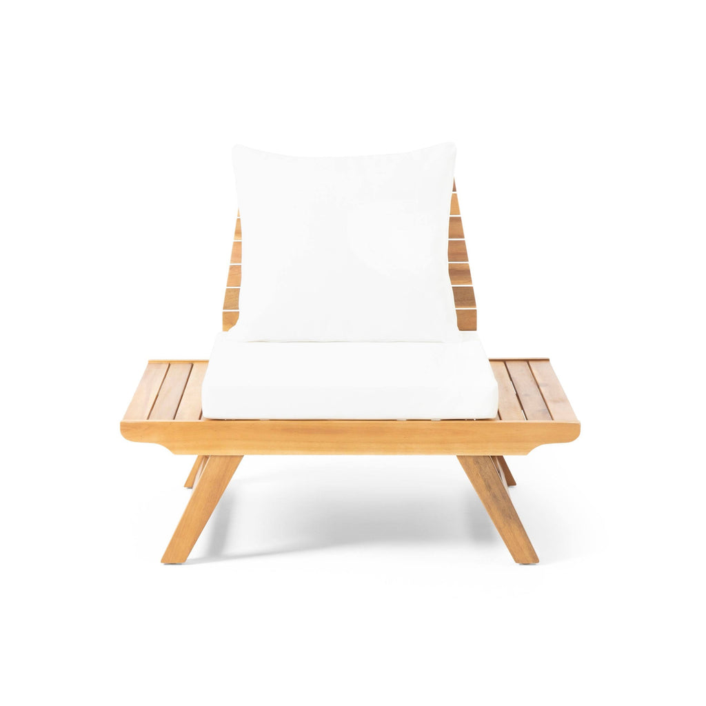 Outdoor Acacia Wood Chair Set of 2, Dark Gray S6951