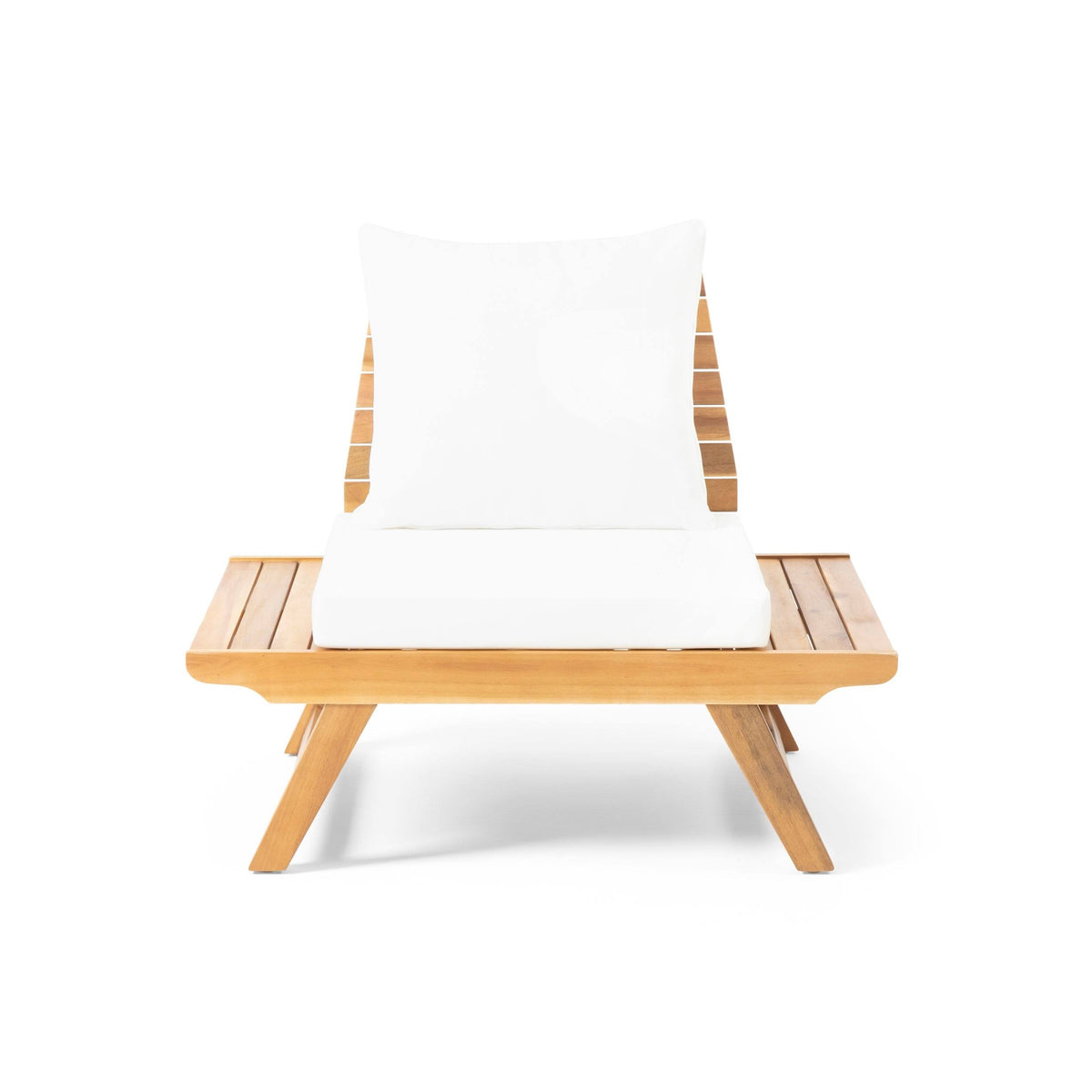 Outdoor Acacia Wood Chair Set of 2, Dark Gray S6951