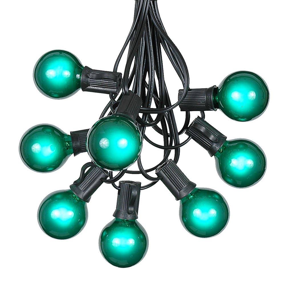 125 Green Globe Bulbs Patio String Lights Z31298