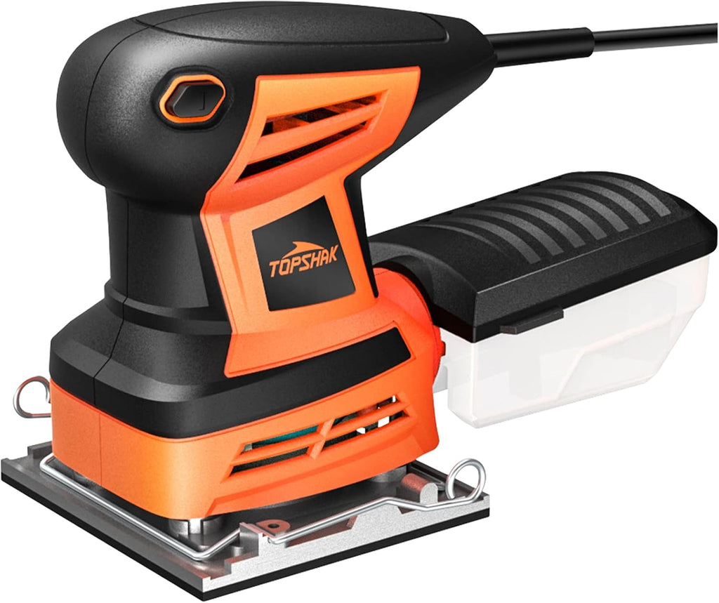 Random Orbit Sander, 260W Palm Sander with 20pcs Sanding Paper, 5 Inches, 14000 RPM, Pack of 2 Q15411