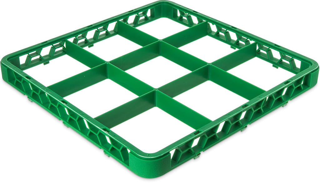 9 Compartment Glass Rack Extender, Green, Pack of 6 H3084