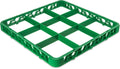 9 Compartment Glass Rack Extender, Green, Pack of 6 H3084