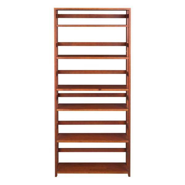 Cherry Wood 6-Shelf Standard Bookcase M75679