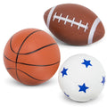 Mini Sports Pack: Inflatable Football, Soccer Ball, Basketball in Mini Mesh Bag T307652