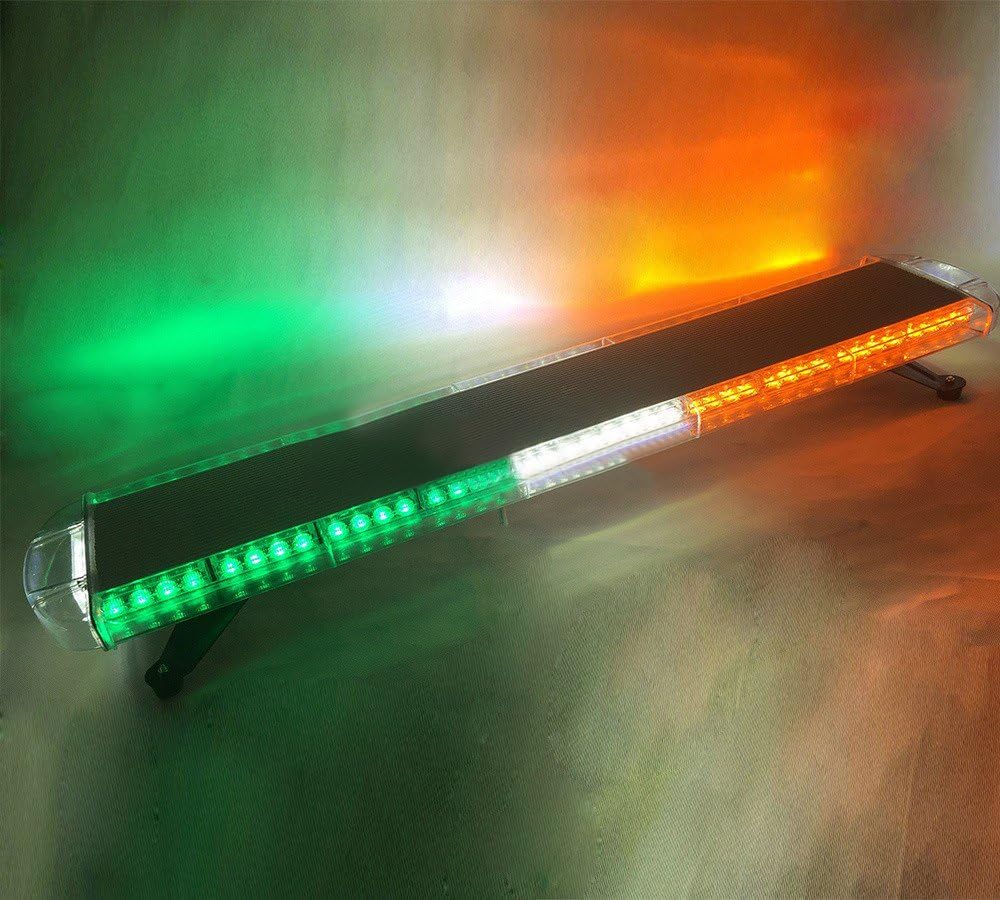 88W LED Flashing Strobe Light 17 Modes Amber White I490451