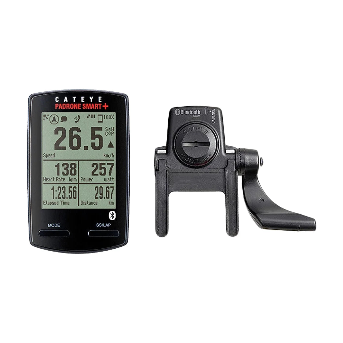 Black Cycling Computer with Speed and Cadence Sensors K1081