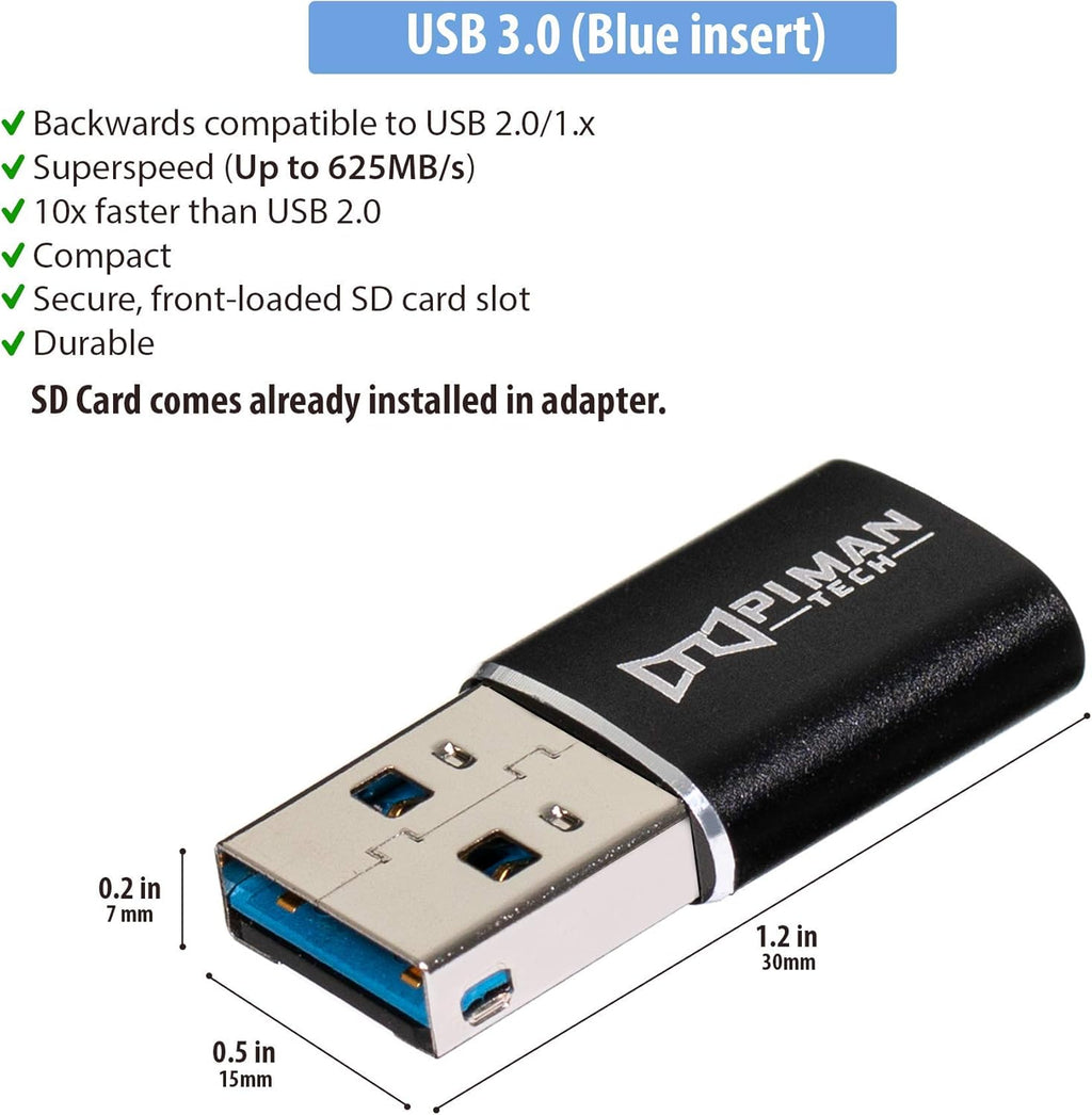 128 GB MicroSD Card USB 3.0 Adapter A553