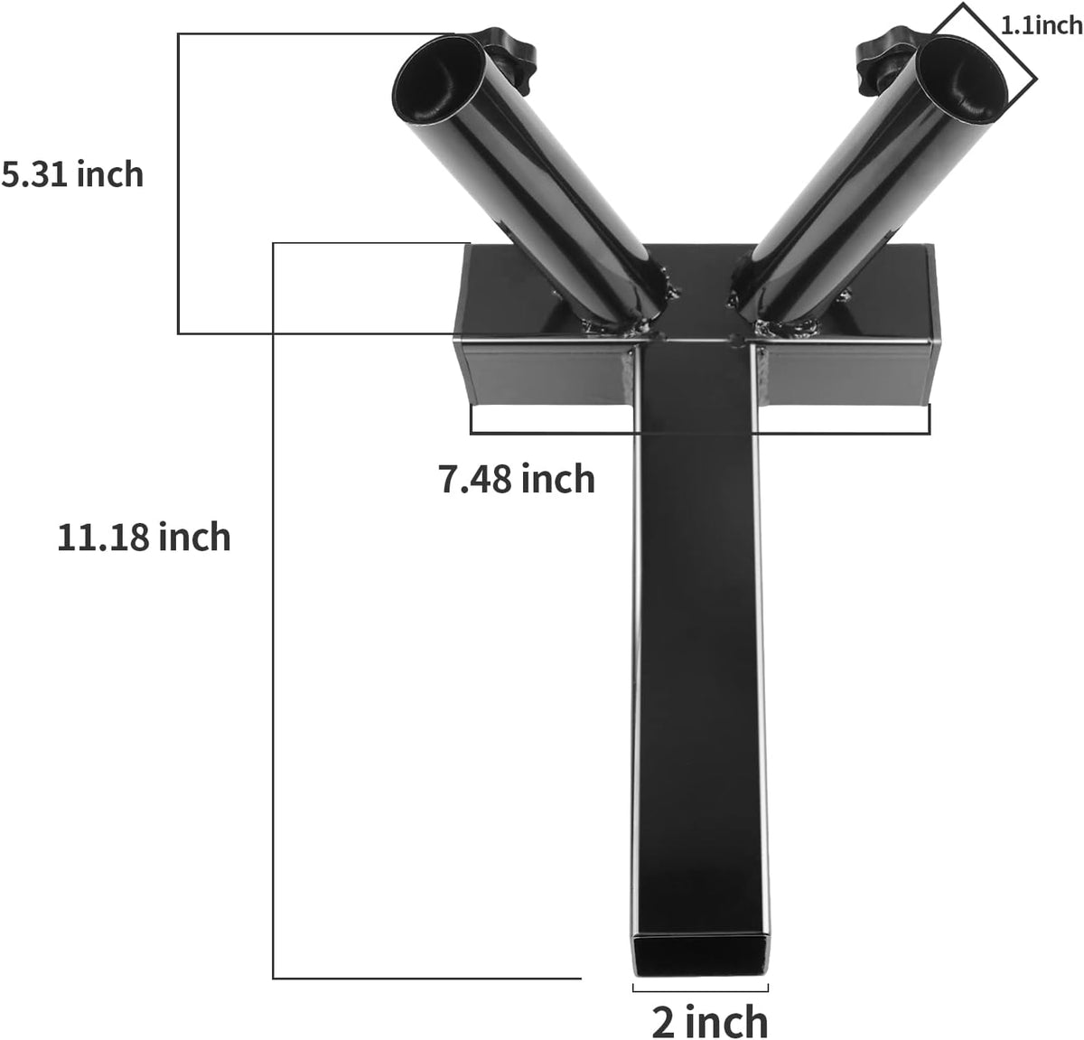 Dual Flagpole Holder for 2-Inch Hitch Receivers B956459