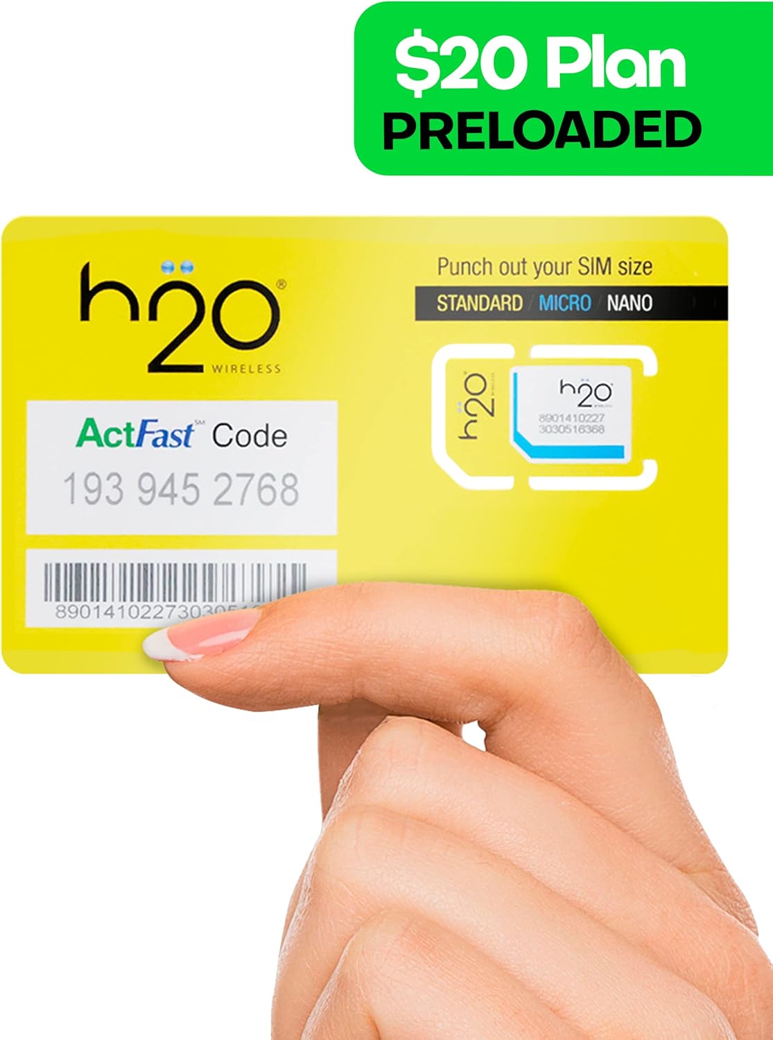 Preloaded Triple-Cut SIM Card with Unlimited Data, 2GB High-Speed 4G LTE/5G Data, 120-Day Plan, Pack of 2 Z768717